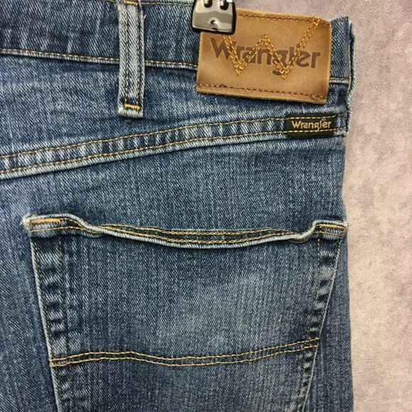 Wrangler Mens Jeans Blue size 34 36x30 Advanced Comfort Fit Stretch Flex Denim - Picture 4 of 9